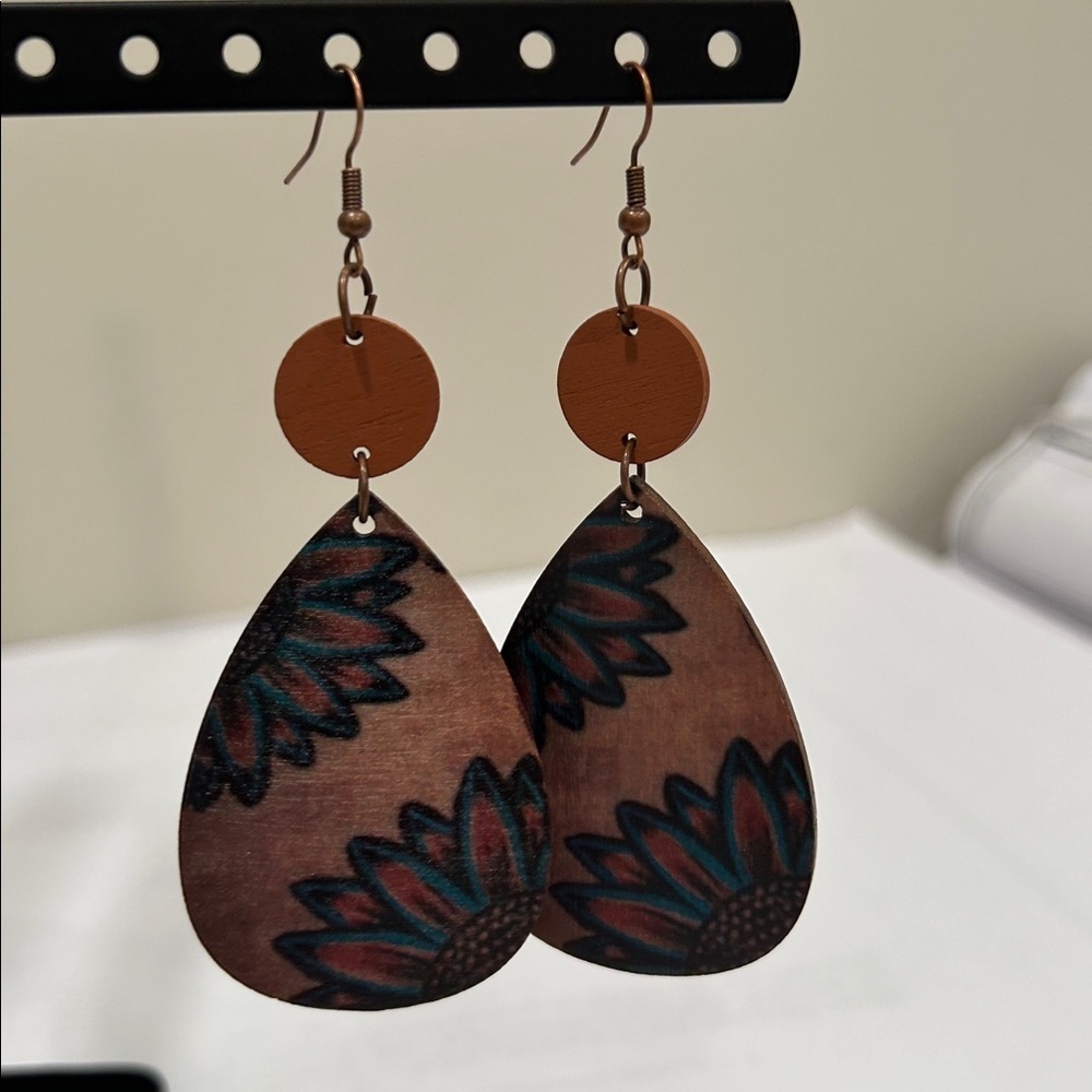 Floral Teardrop Earrings